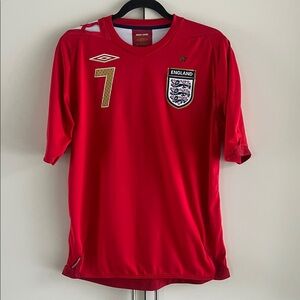 England 2006-2008 David Beckham Umbro Jersey